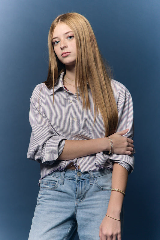 Purple and Navy Stripe Stella