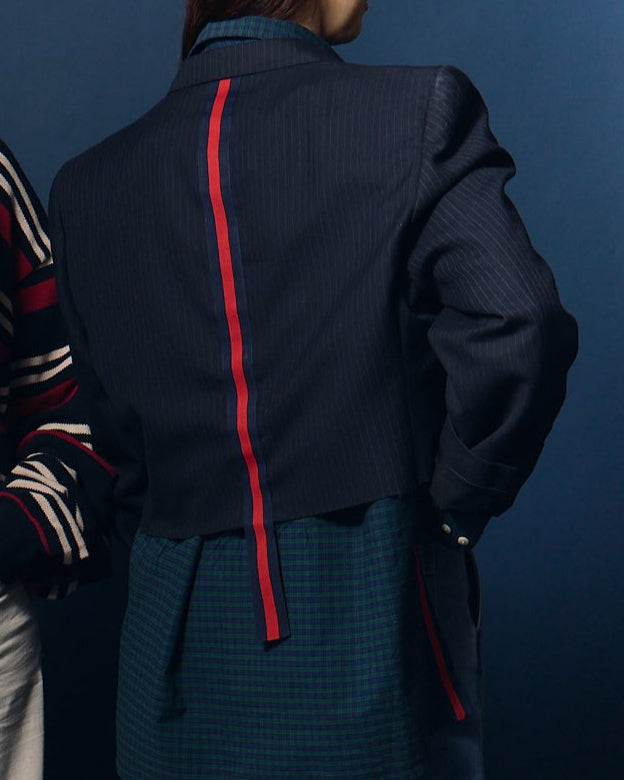 Navy Pin Stripe Von Blazer