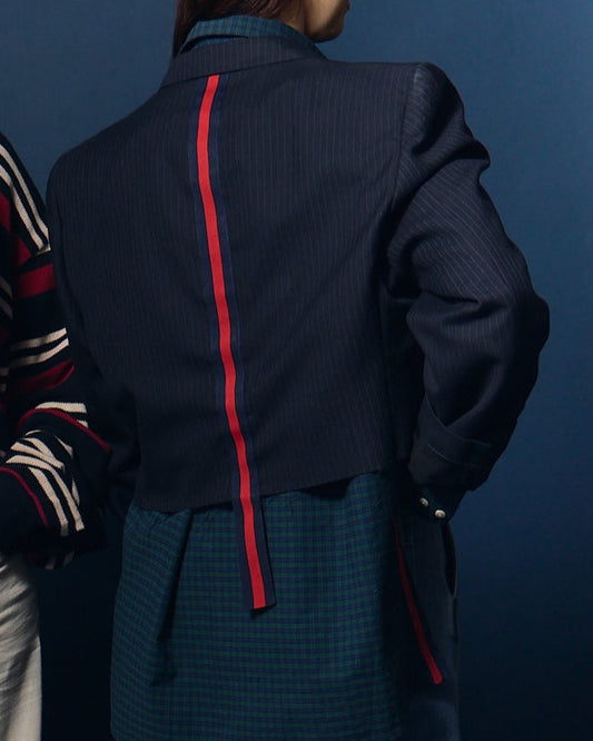 Navy Pin Stripe Von Blazer
