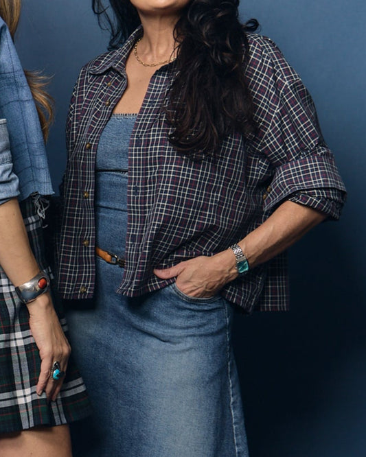 Red White and Blue Plaid Harlow