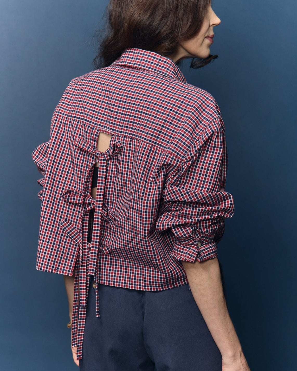 Red and Blue Box Plaid Harlow
