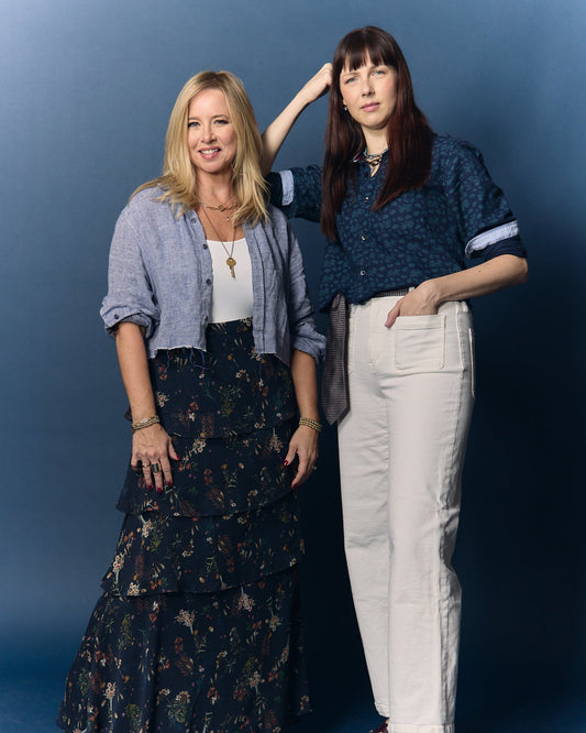 Navy with Green Floral Stella