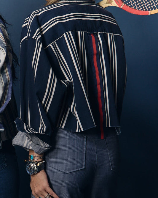 Navy and White Bold Stripe Stella